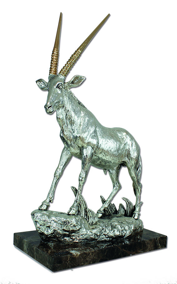 ref: 516P - Oryx plata - 32 x 19 x 57 cm