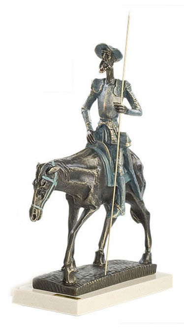 ref: 184 - Don Quijote a caballo - 29 x 10 x 34 cm
