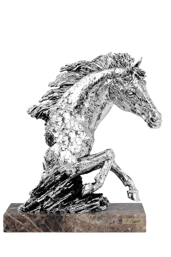 ref: 340P - Busto caballo - 27 x 11 x 30 cm